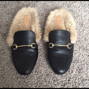 Furry loafers